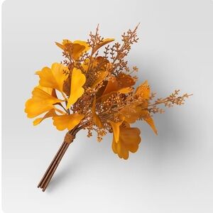 ROOM ESSENTIALS NEW faux mini ginkgo bouquet -gold